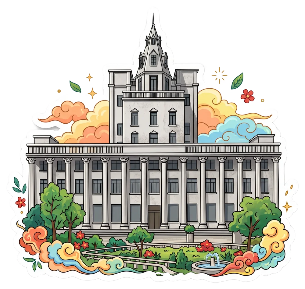 Illustration of the Hunan National Products Exhibition Hall