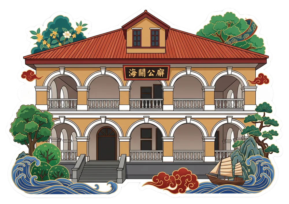 Illustration of the old Changsha Customs House